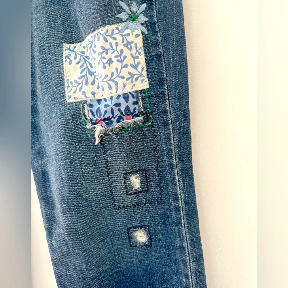 Gap Denim Jeans GIRLS Plus Pants Size 18 Plus Adjustable waist Patchwork